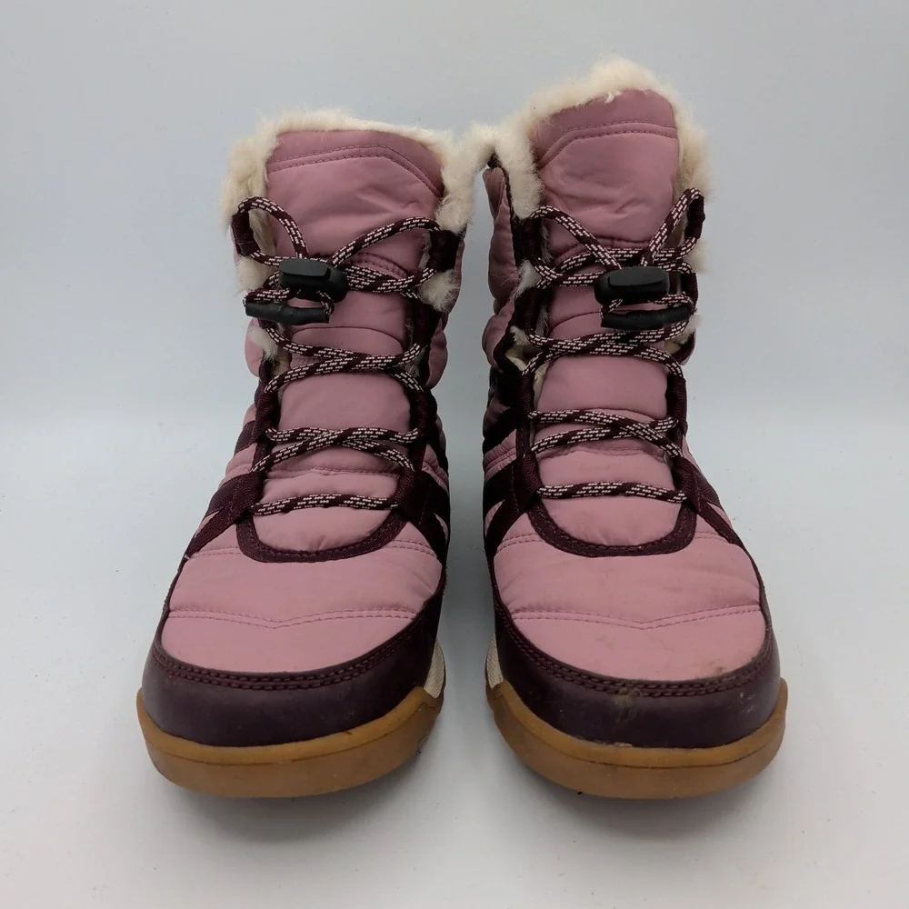 Sorel Whitney II Short Lace‎ Waterproof Snow Boots Pink Burgundy Womens 7 NY5173
